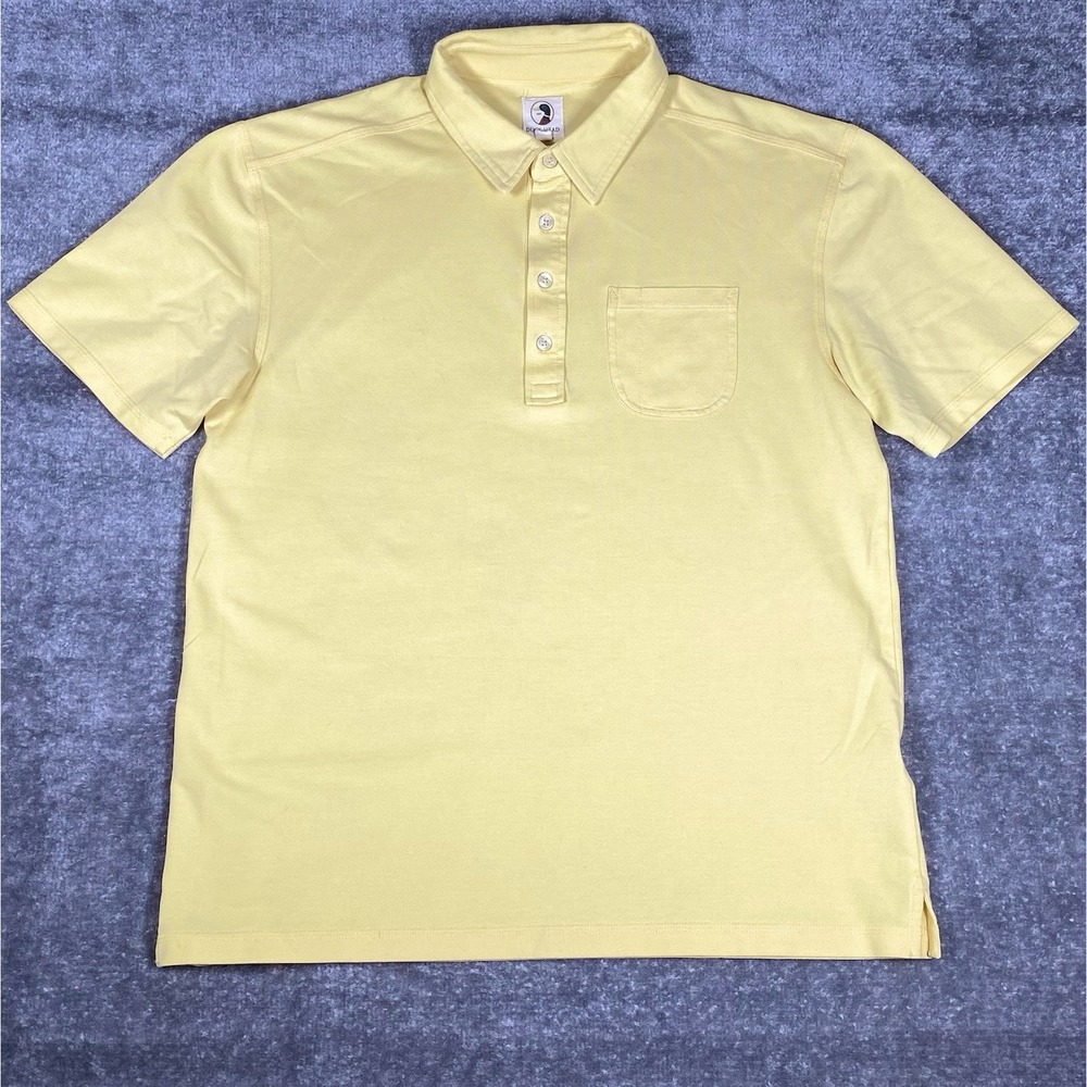 Duck Head Polo Shirt‎ Men's Large Yellow Short Sleeve Pocket